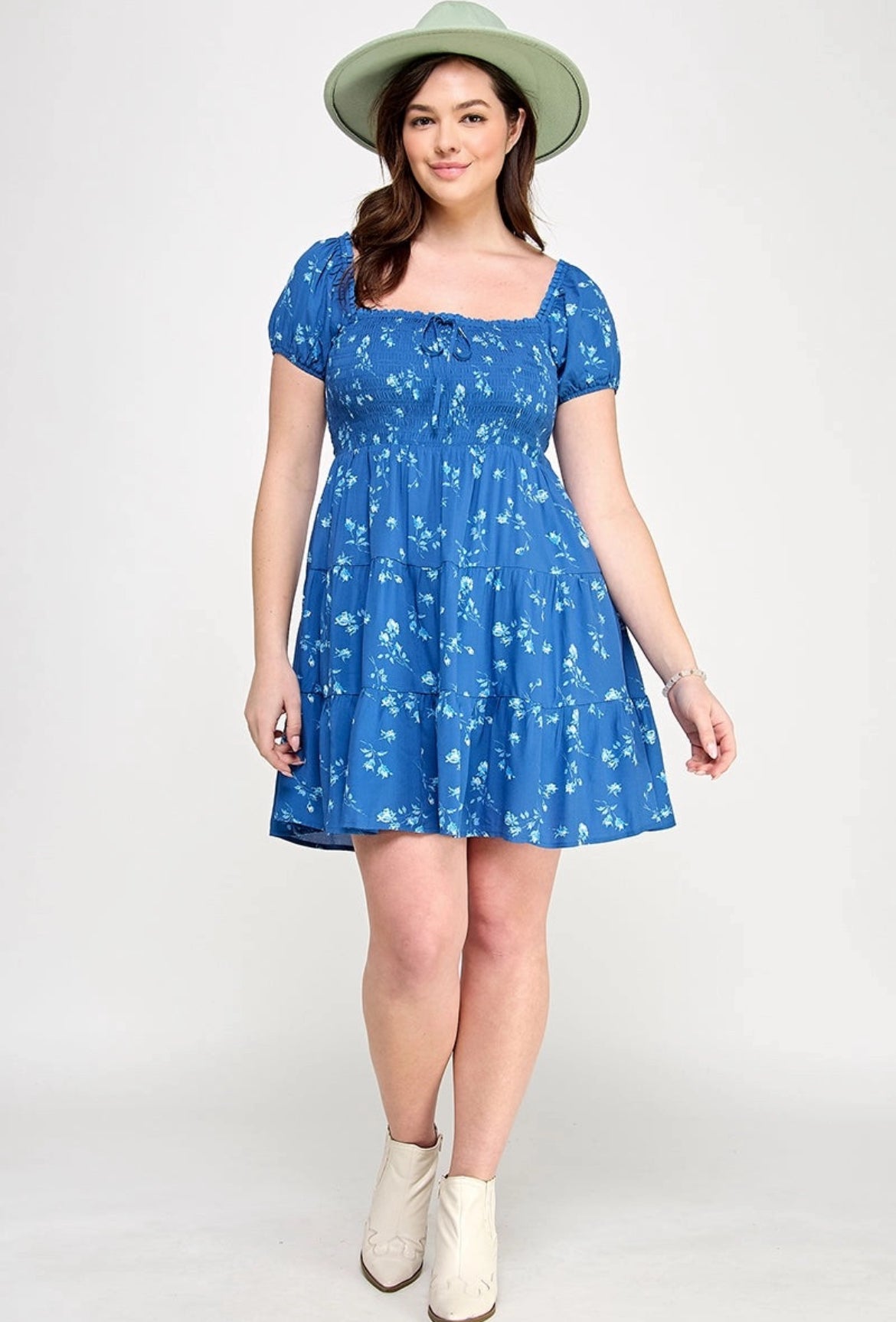 Plus Size Floral Print Dress