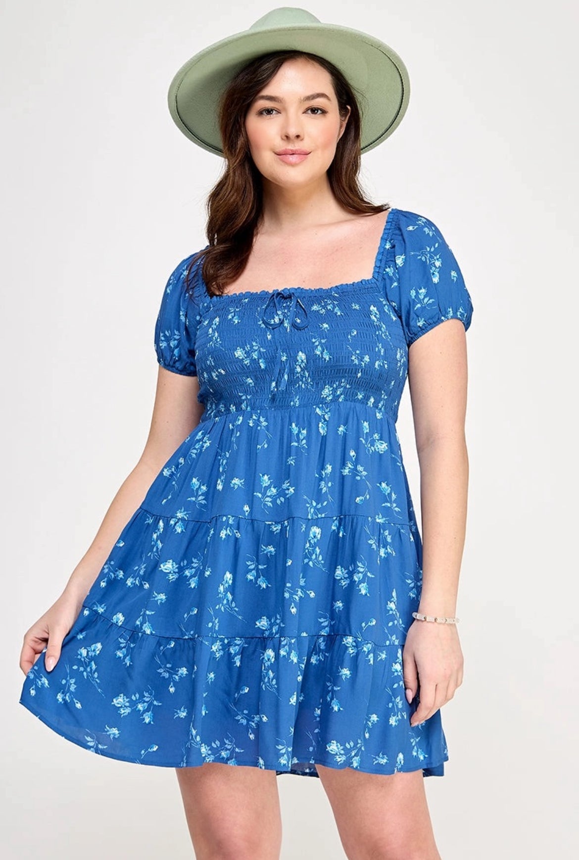 Plus Size Floral Print Dress