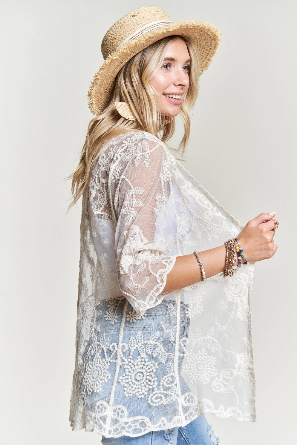 Embroidered Lace Cardigan