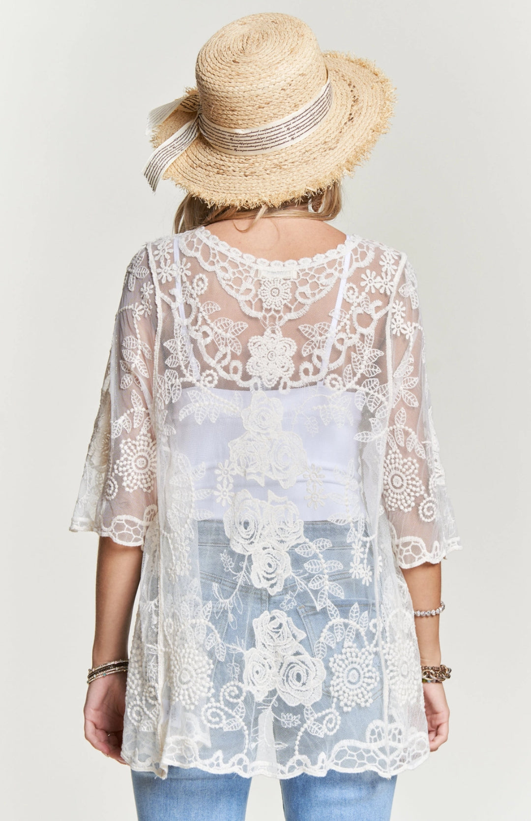 Embroidered Lace Cardigan