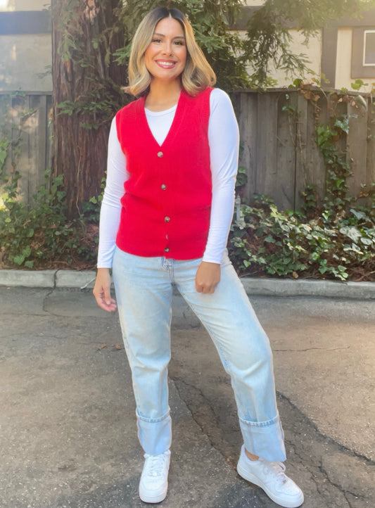 Classic Buttoned Sweater Vest
