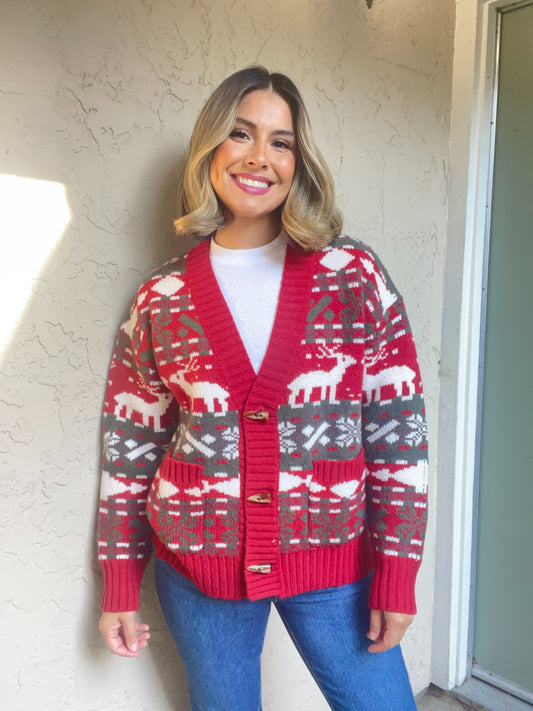 Christmas Print Sweater