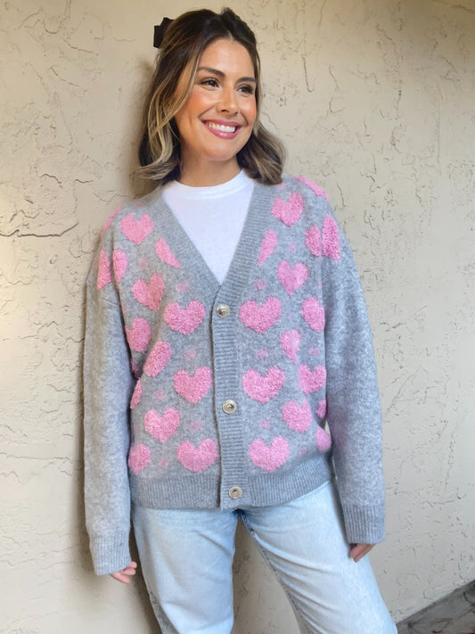 Heart Sweater Cardigan