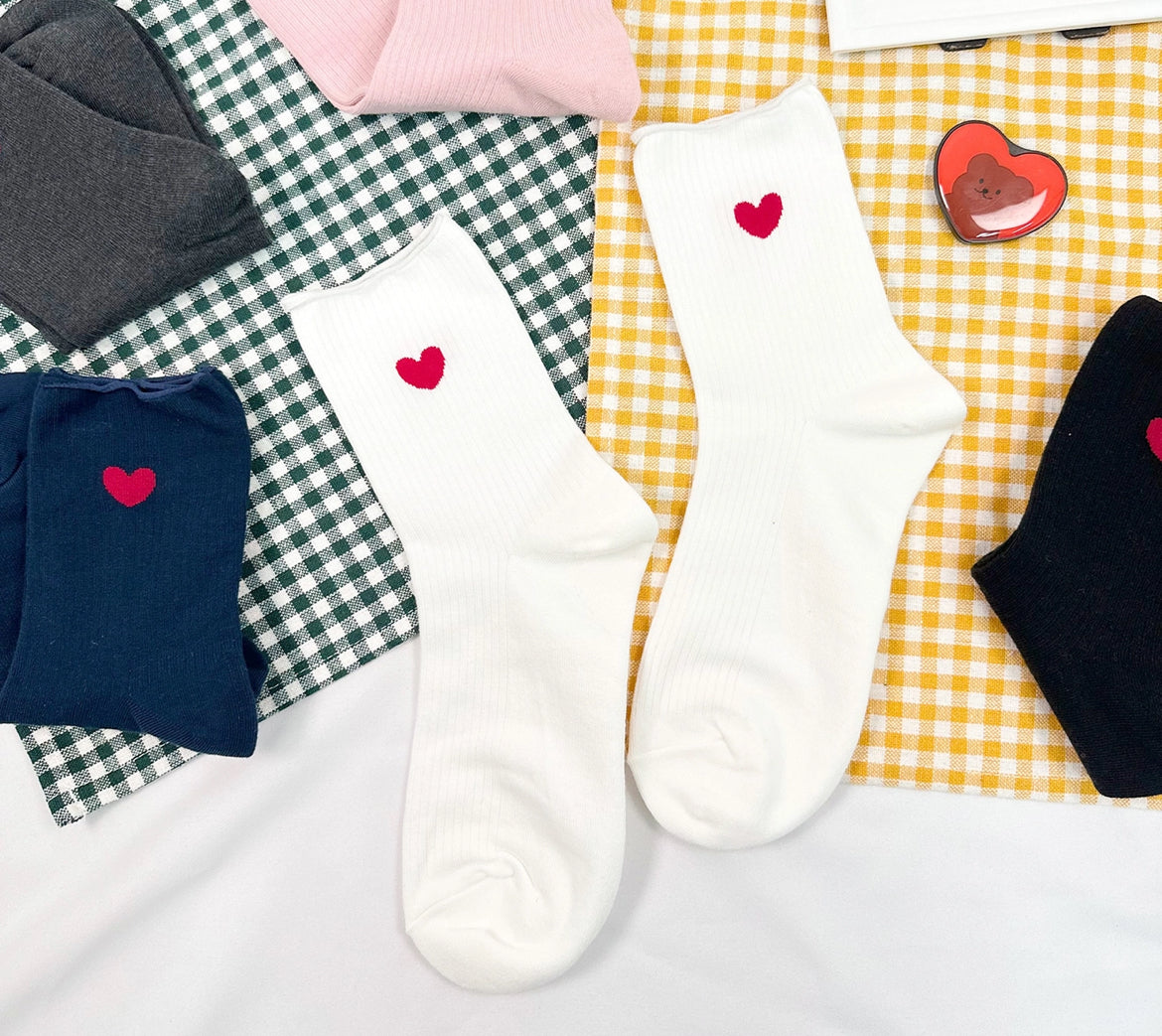 Women's Heart Crew Socks