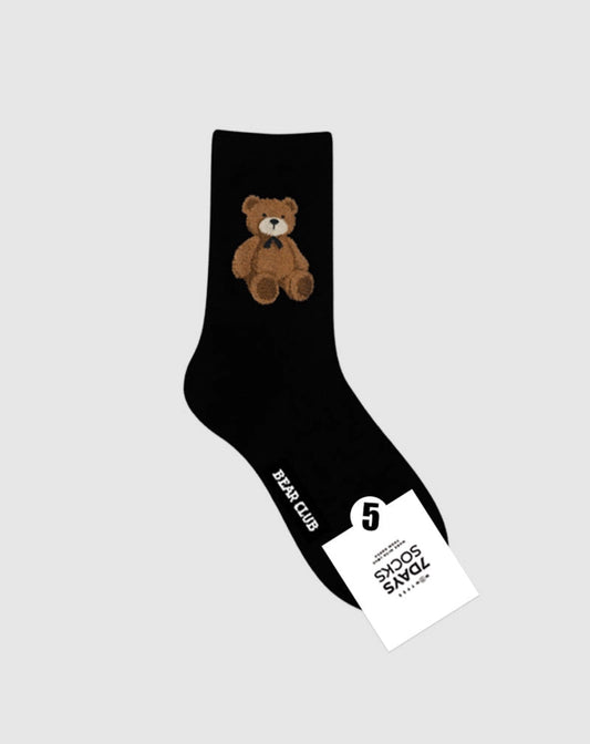 Women's Black Teddy Bear Sock