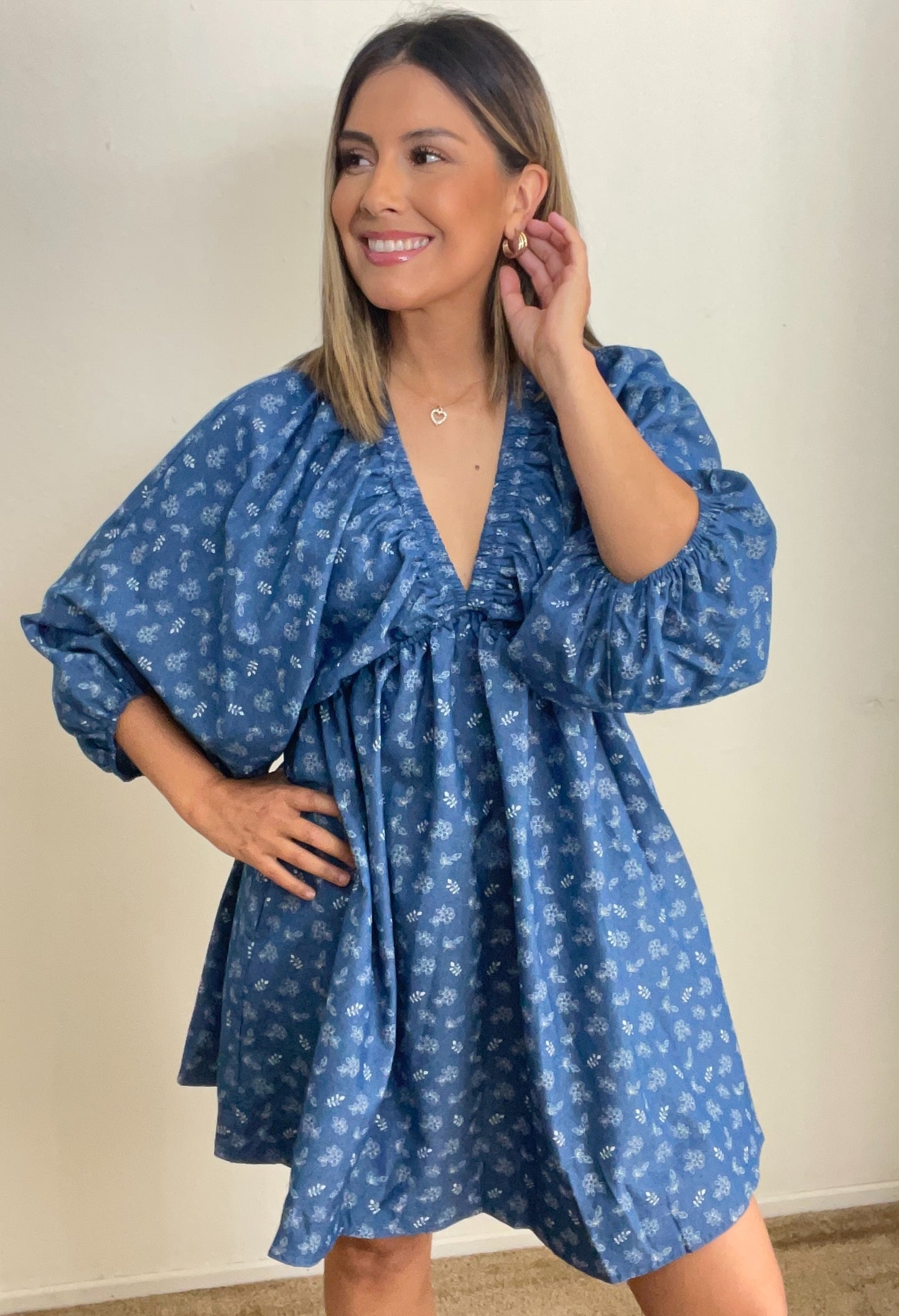 Floral V-Neck Dress