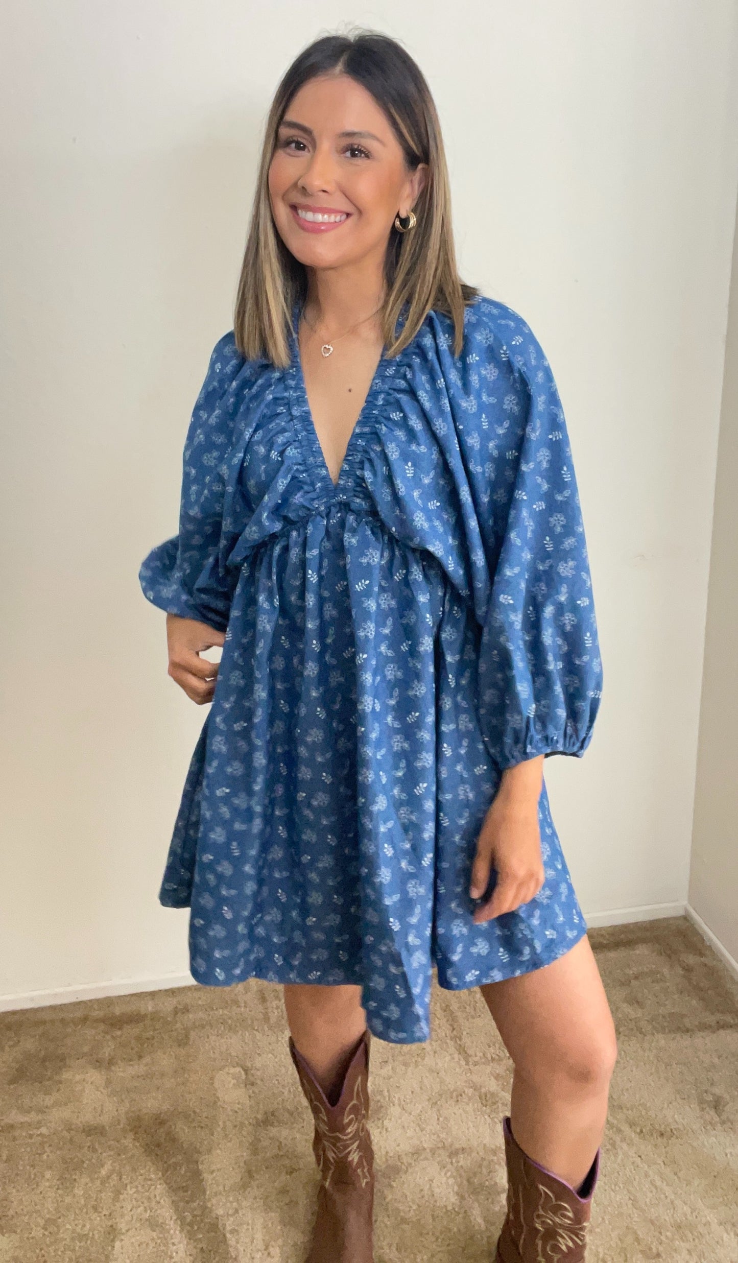 Floral V-Neck Dress