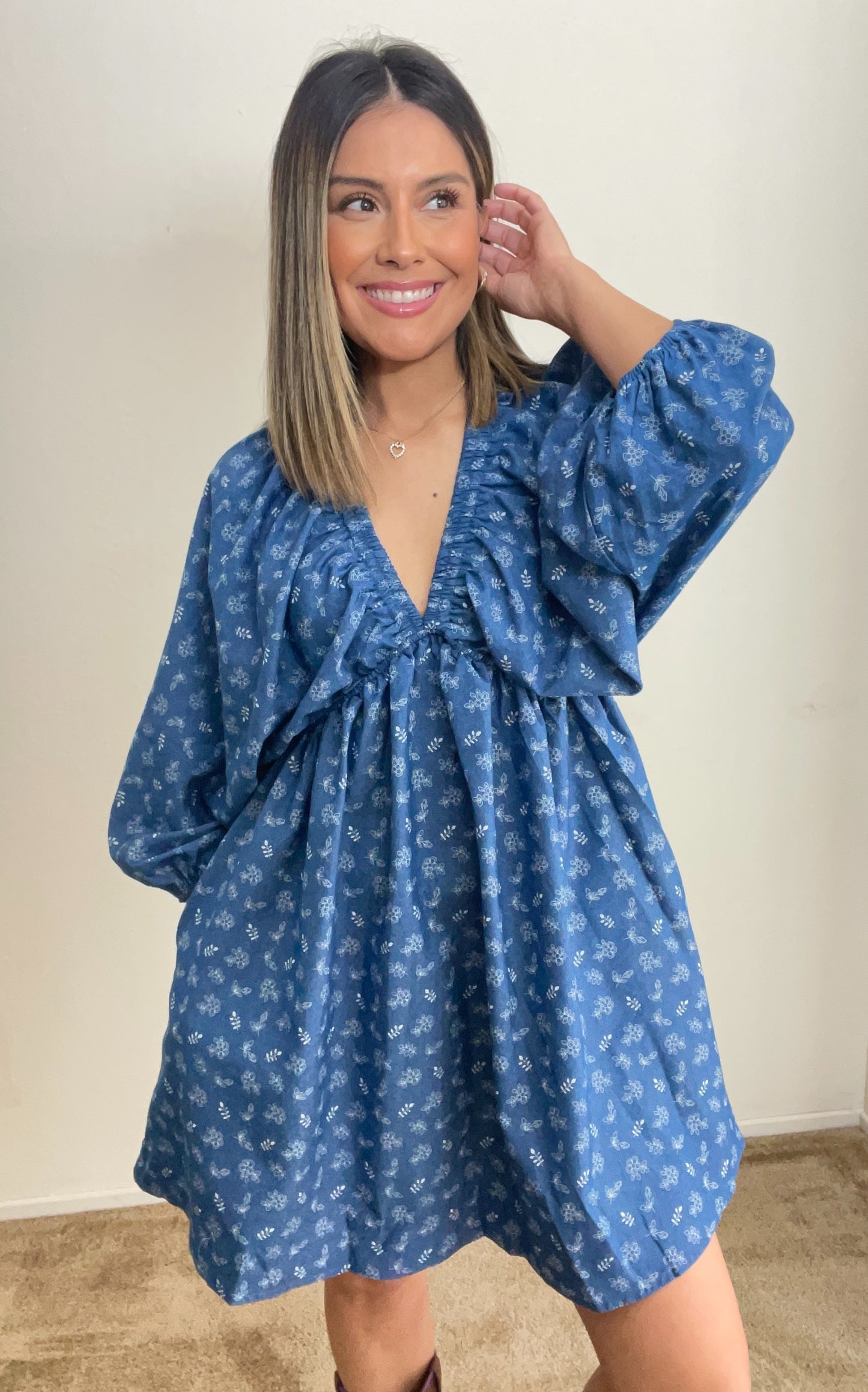 Floral V-Neck Dress