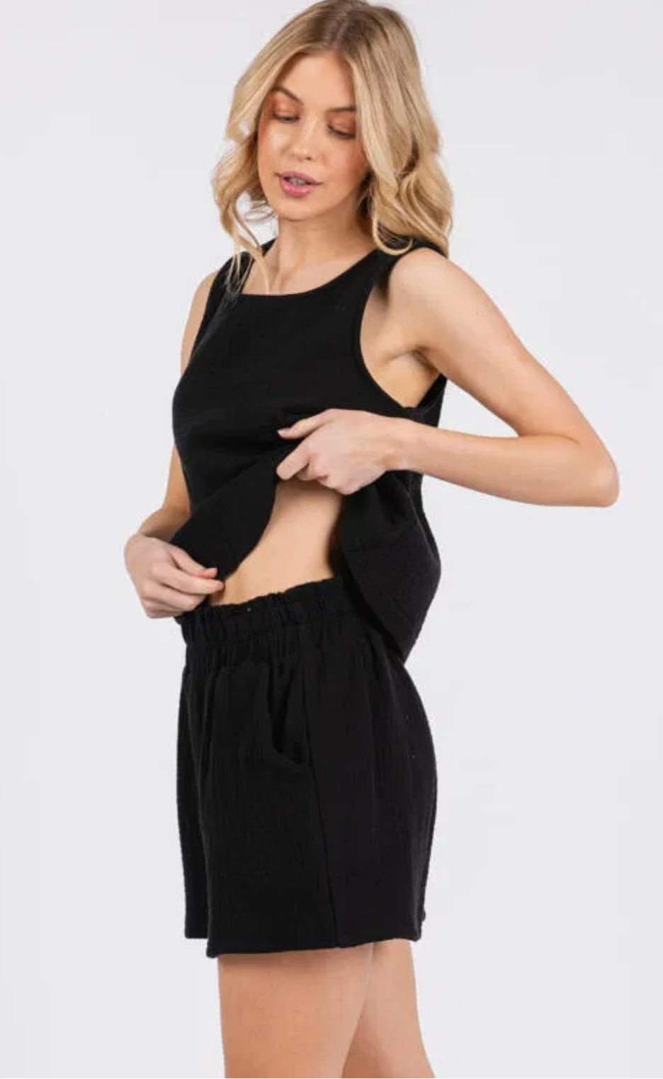 Cotton Triple Gauze Shorts