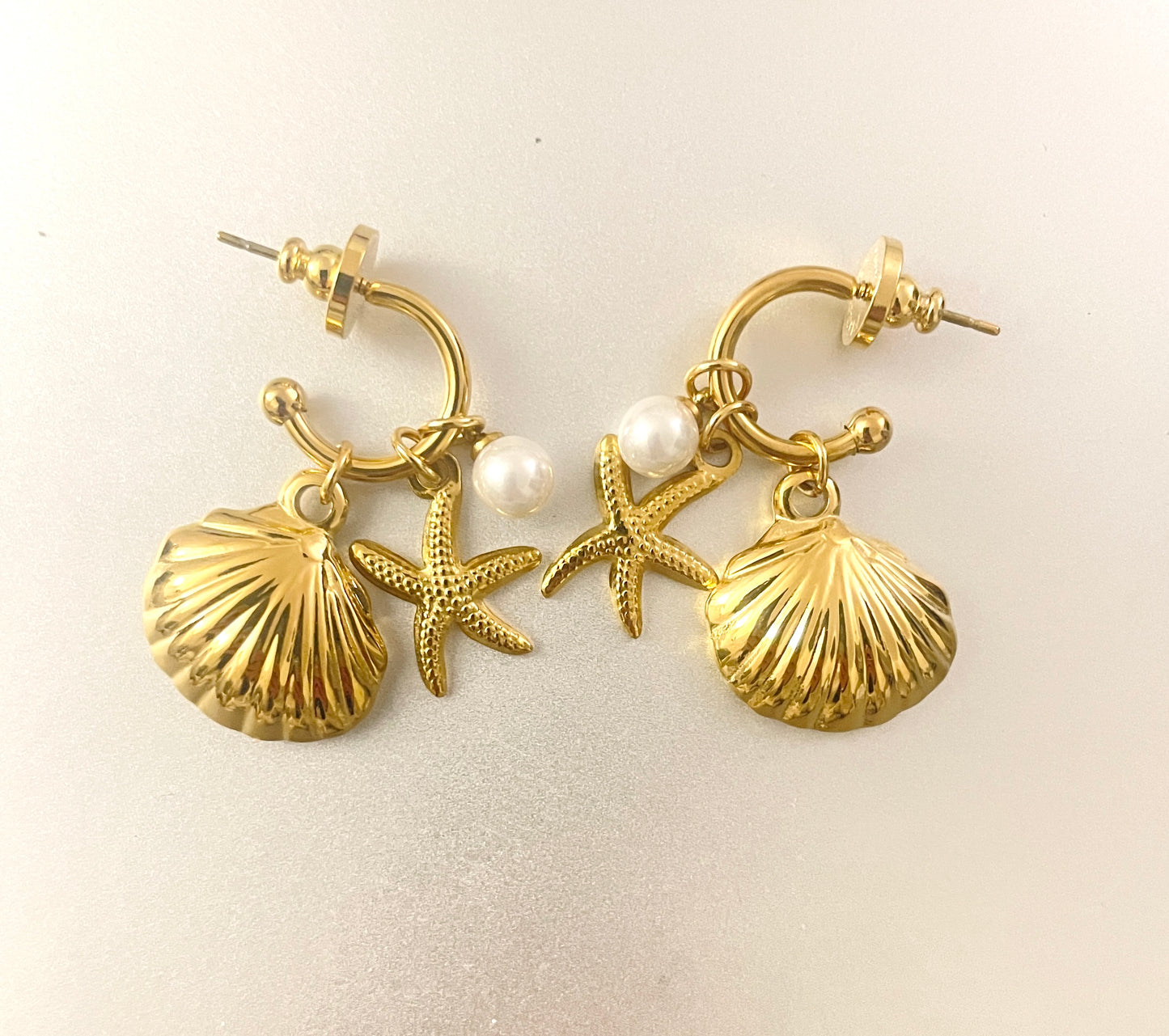 Sea Shell and Star Earrings