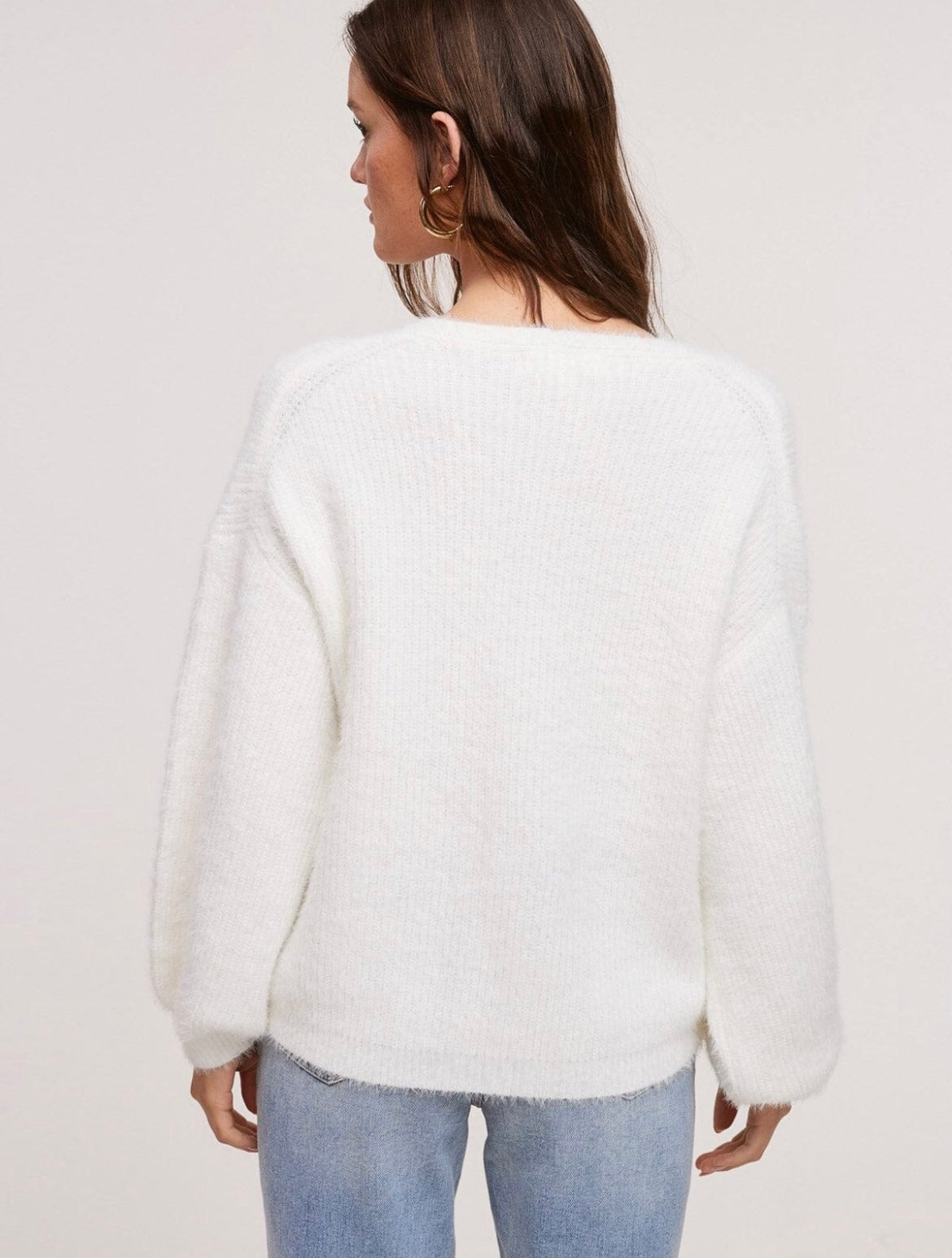 Women’s L/S Pullover Fuzzy Sweater