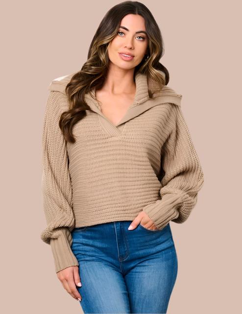 Women's L/S V-Neck Pullover Sweater