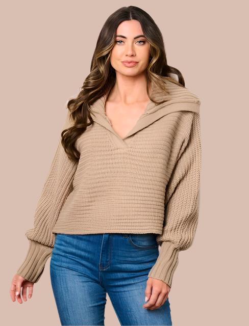 Women's L/S V-Neck Pullover Sweater