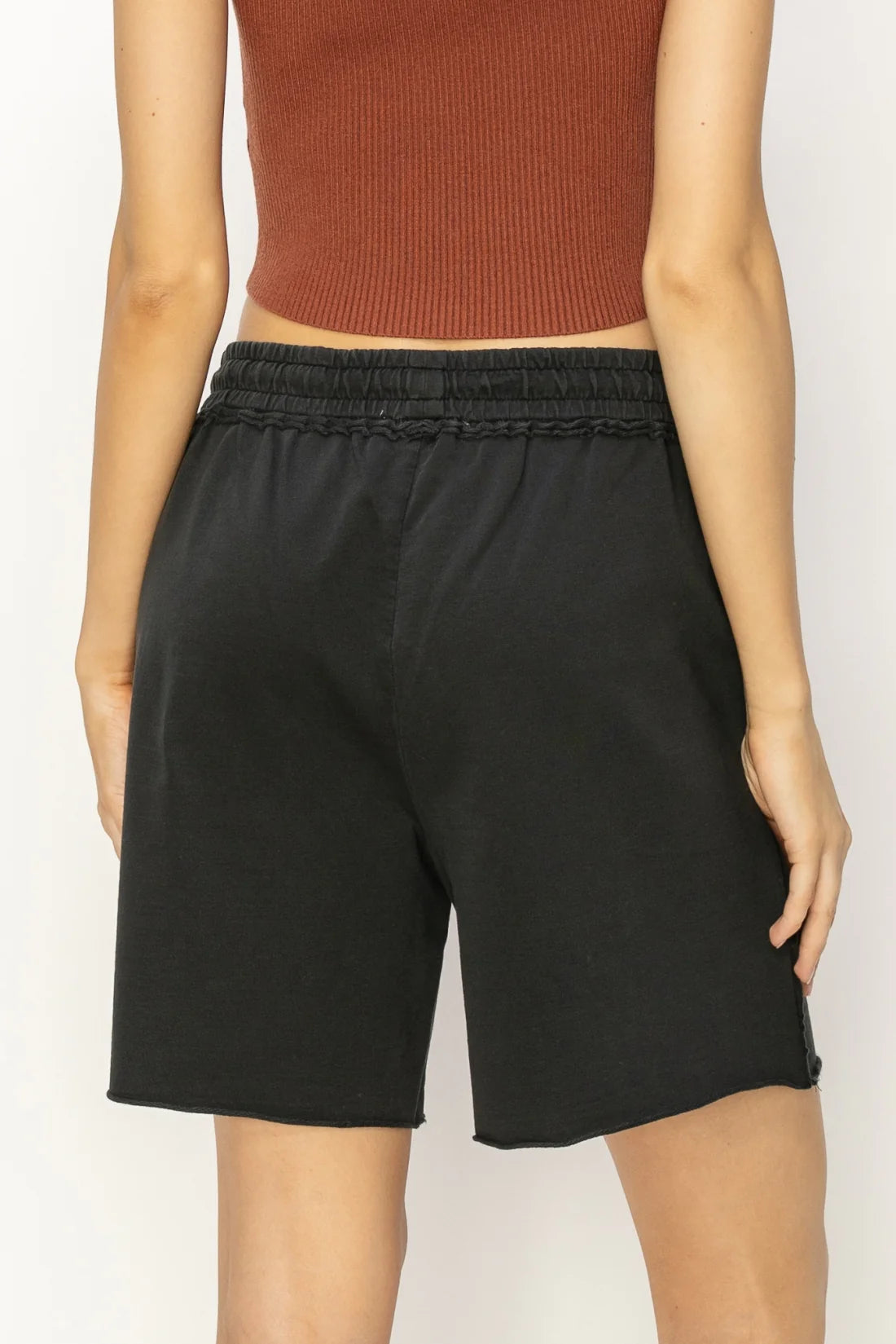 Mid Rise Drawstring Shorts