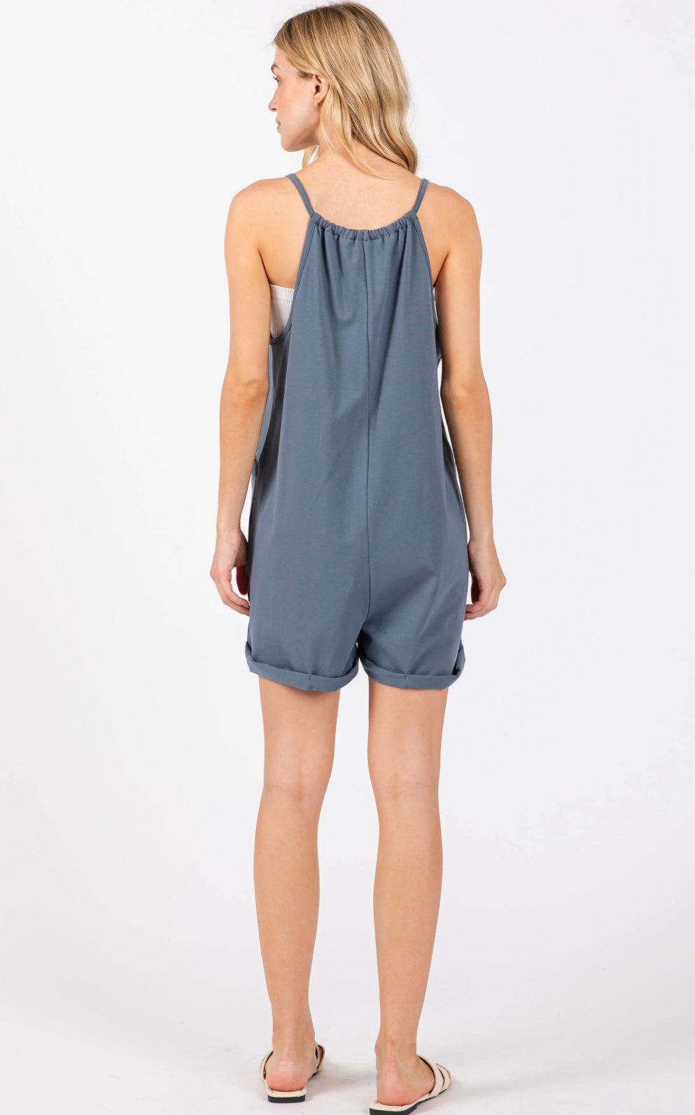 Patched Pocket Relaxed Romper