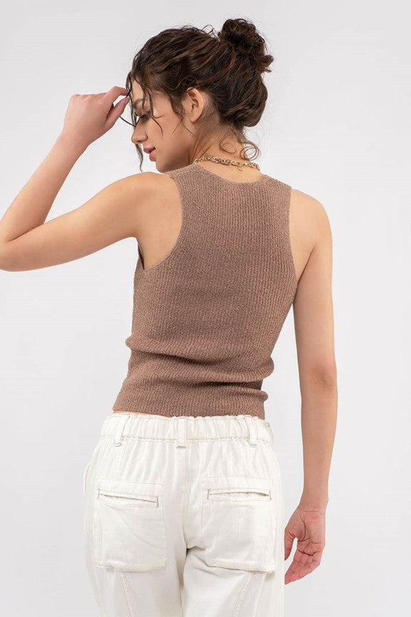 Knit V-Neck Tank Top