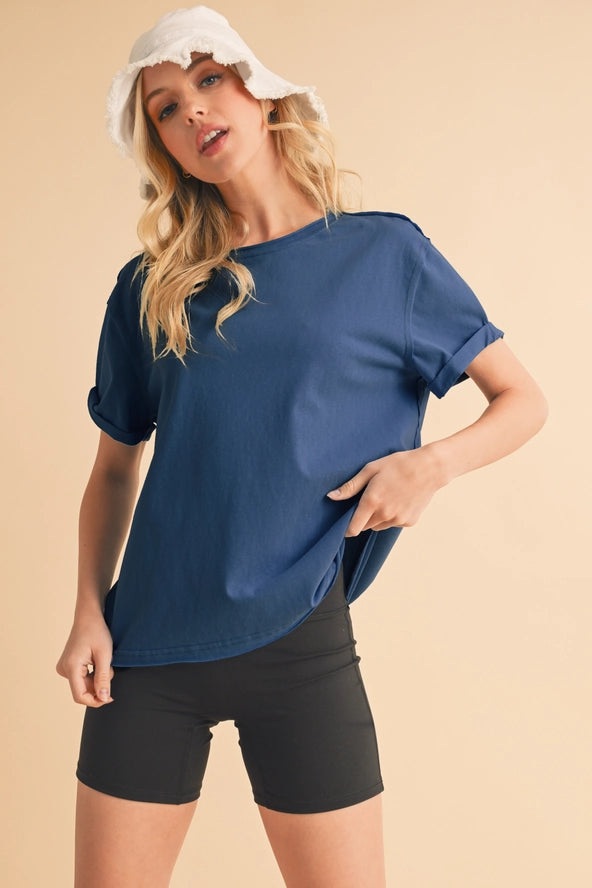 Molly Baby Tee (Navy)