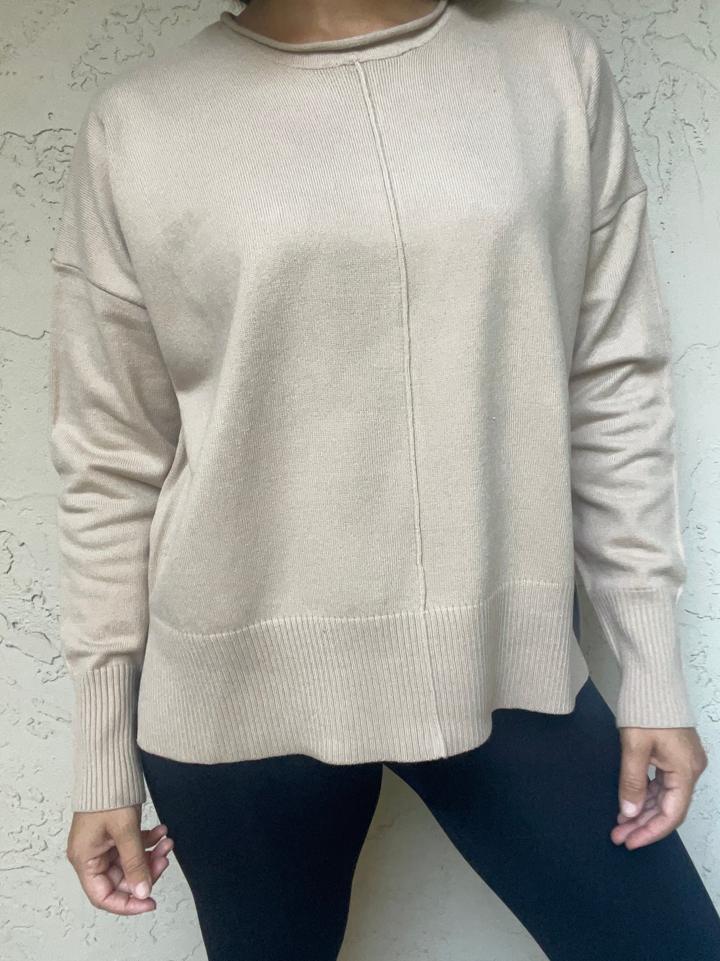 Drop Shoulder Pullover Sweater