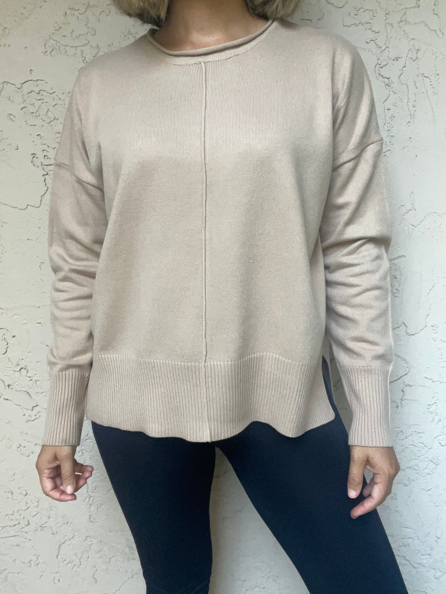 Drop Shoulder Pullover Sweater