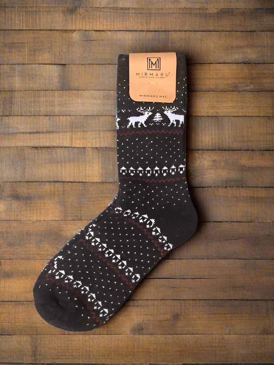 Women's Reindeer Wool Blend Crew Socks