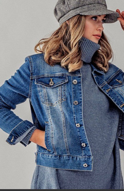 Denim Jean Jacket w/ Pockets