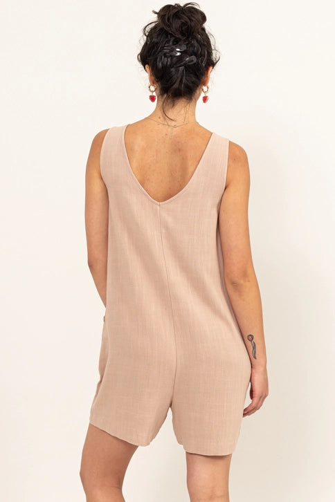 Linen Sleeveless Romper