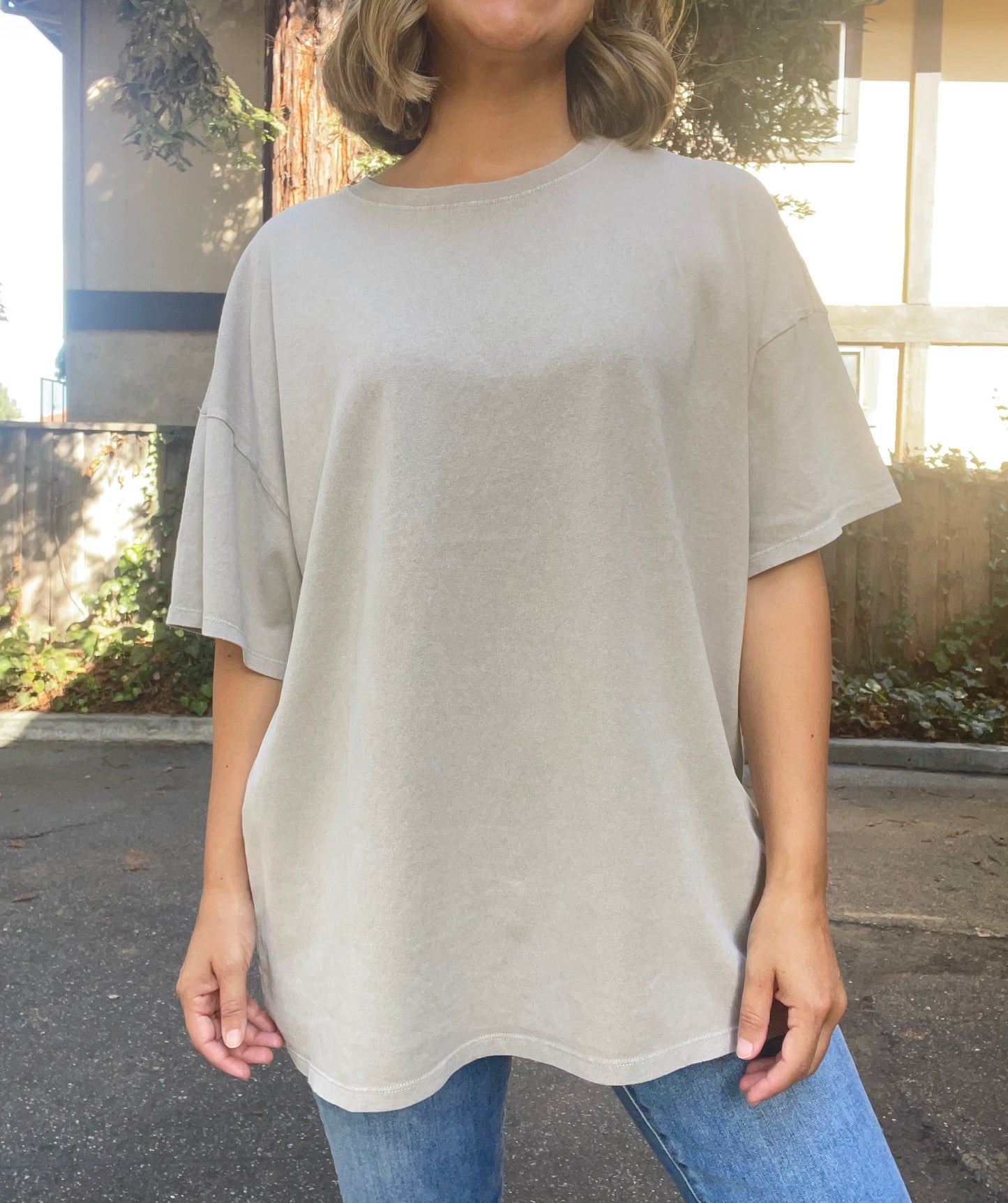 OVERSIZED Distressed Cotton T-Shirt