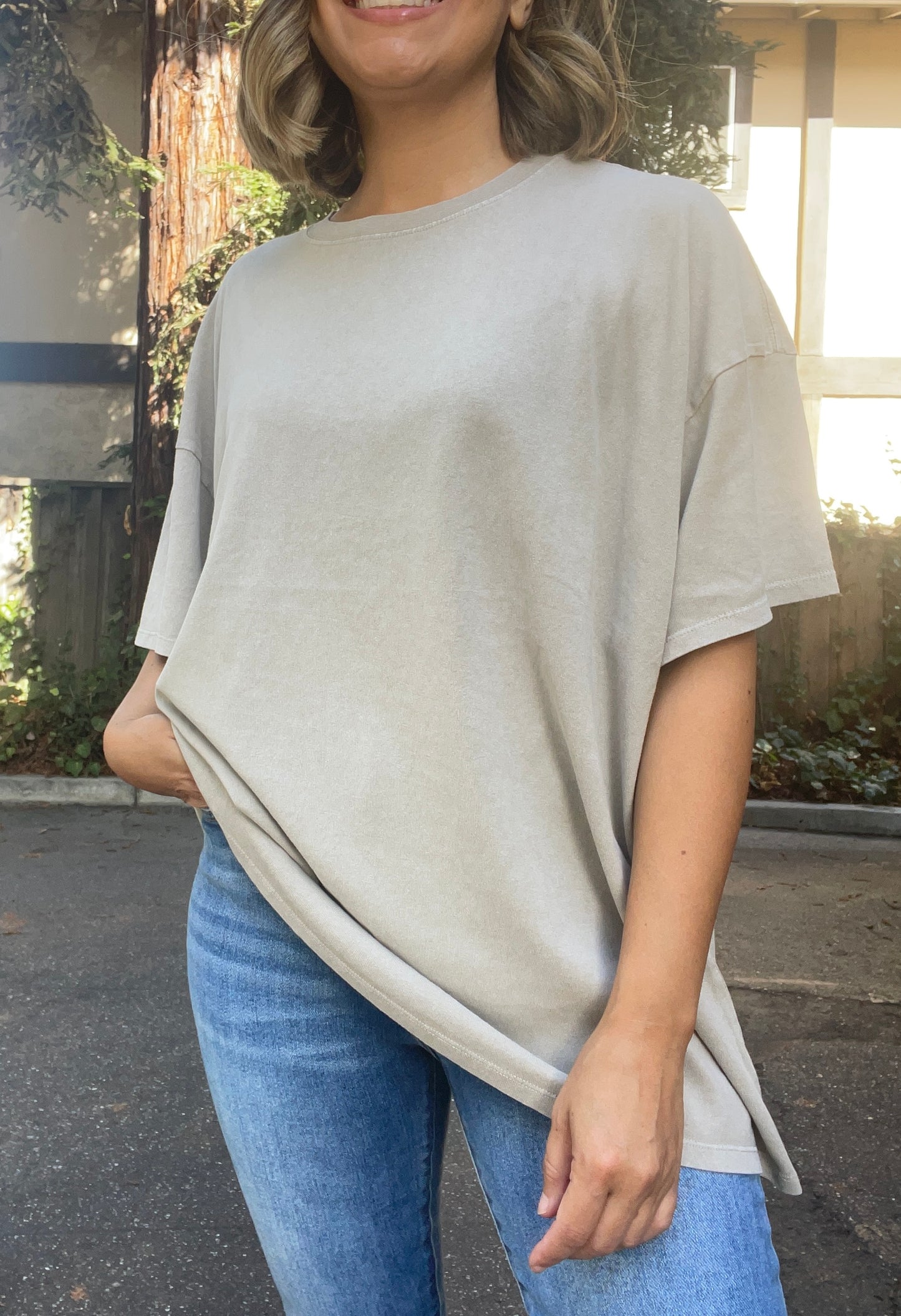 OVERSIZED Distressed Cotton T-Shirt