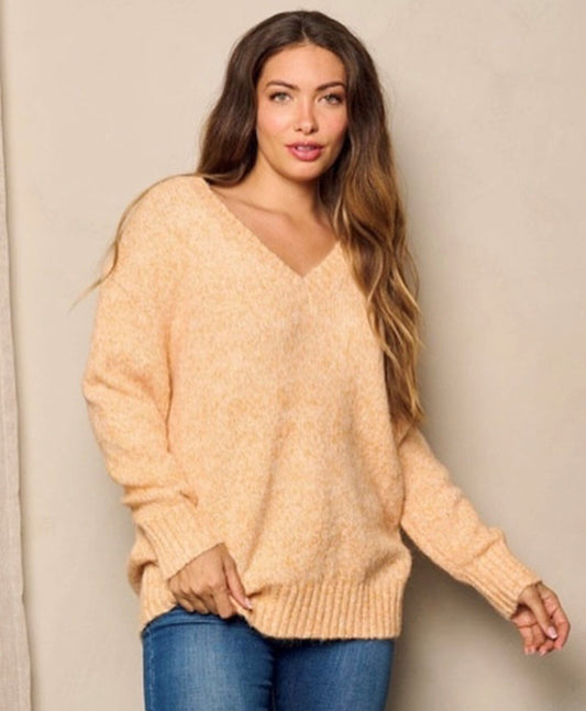 Women's L/S V-Neck Pullover Sweater