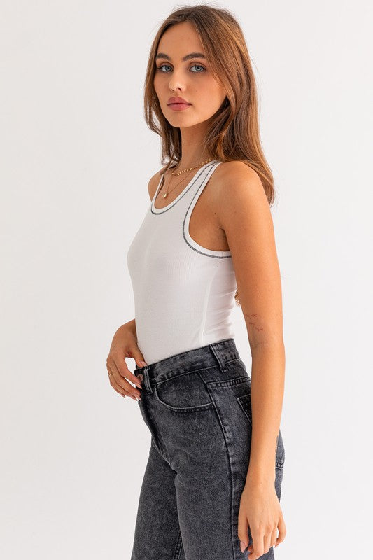 Round Hem Rib Tank